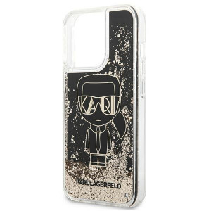 Оригинален твърд гръб KARL LAGERFELD Liquid Glitter Gatsby KLHCP13XLGGKBK - iPhone 13 Pro Max черен - Img 6