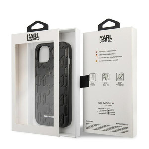 Оригинален твърд гръб KARL LAGERFELD Monogram Plaque KLHCP13SMNMP1K - iPhone 13 mini черен - Img 7