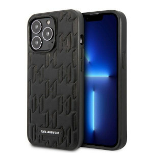 Оригинален твърд гръб KARL LAGERFELD Monogram Plaque KLHCP13XMNMP1K - iPhone 13 Pro Max черен - Img 1