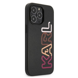 Оригинален твърд гръб KARL LAGERFELD Multipink Brand KLHCP13LPCOBK - iPhone 13 Pro черен - Img 4