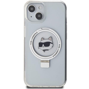 Оригинален твърд гръб KARL LAGERFELD Ring Stand Choupette Head MagSafe KLHMP15SHMRSCHH - iPhone 15 бял - Img 3