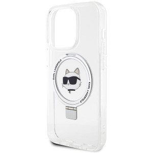 Оригинален твърд гръб KARL LAGERFELD Ring Stand Choupette Head MagSafe KLHMP15XHMRSCHH - iPhone 15 Pro Max бял - Img 6