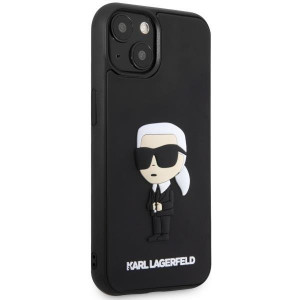 Оригинален твърд гръб KARL LAGERFELD Rubber Ikonik 3D KLHCP14M3DRKINK - iPhone 14 Plus черен - Img 4