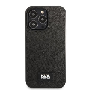 Оригинален твърд гръб KARL LAGERFELD Saffiano Plaque KLHCP13XSFMP2K - iPhone 13 Pro Max черен - Img 3
