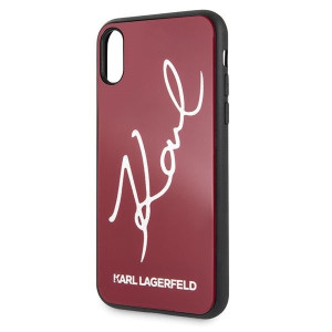 Оригинален твърд гръб KARL LAGERFELD Signature Glitter KLHCI8DLKSRE - iPhone 7 / 8 червен - Img 4