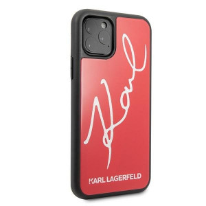 Оригинален твърд гръб KARL LAGERFELD Signature Glitter KLHCN65DLKSRE - iPhone 11 Pro Max червен - Img 13