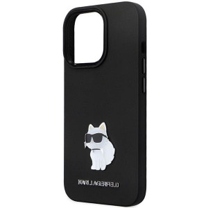 Оригинален твърд гръб KARL LAGERFELD Silicone C Metal Pin KLHCP13LSMHCNPK - iPhone 13 Proчерен - Img 6