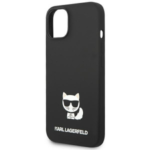 Оригинален твърд гръб KARL LAGERFELD Silicone Choupette Body KLHCP14MSLCTBK - iPhone 14 Plus черен - Img 6