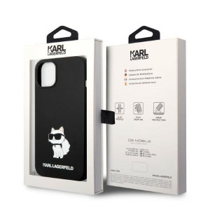 Оригинален твърд гръб KARL LAGERFELD Silicone Choupette KLHMP14MSNCHBCK MagSafe - iPhone 14 Plus черен - Img 8