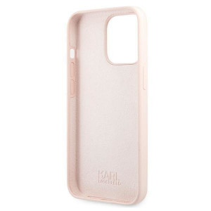 Оригинален твърд гръб KARL LAGERFELD Silicone Karl & Choupette KLHCP13LSSKCI - iPhone 13 Pro светлорозов - Img 7