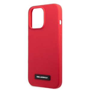 Оригинален твърд гръб KARL LAGERFELD Silicone Plaque KLHCP13LSLMP1R - iPhone 13 Pro червен - Img 6
