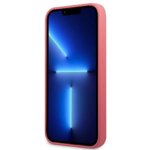 Оригинален твърд гръб KARL LAGERFELD Silicone Plaque KLHCP13SSLMP1PI - iPhone 13 mini циклама - Img 5