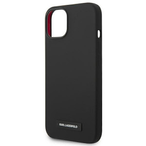 Оригинален твърд гръб KARL LAGERFELD Silicone Plaque MagSafe KLHMP14MSLMP1K - iPhone 14 Plus черен - Img 6