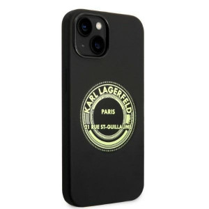 Оригинален твърд гръб KARL LAGERFELD Silicone RSG KLHCP14MSRSGRCK - iPhone 14 Plus черен - Img 4