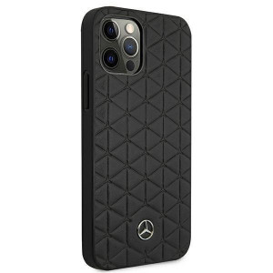 Оригинален твърд гръб MERCEDES Leather Quilted Embossed MEHCP12LSPSBK - iPhone 12 Pro Max черен - Img 4