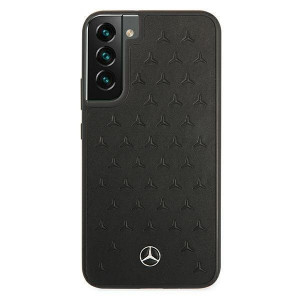 Оригинален твърд гръб MERCEDES Leather Stars MEHCS22MPSQBK - Samsung Galaxy S22+ черен - Img 3