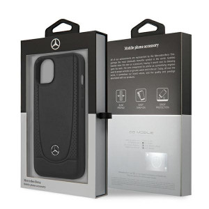 Оригинален твърд гръб MERCEDES Leather Urban MEHCP15MARMBK - iPhone 15 Plus черен - Img 8