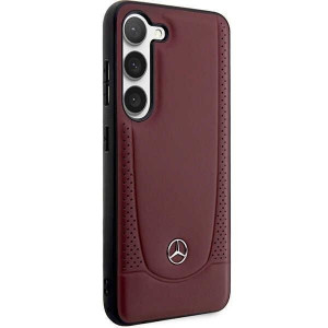 Оригинален твърд гръб MERCEDES Leather Urban MEHCS23MARMRE - Samsung Galaxy S23+ червен - Img 4