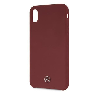 Оригинален твърд гръб MERCEDES Silicone MEHCI65sILRE - iPhone XS Max червен - Img 3