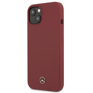 Оригинален твърд гръб MERCEDES Silicone MEHCP13SSILRE - iPhone 13 mini червен - Img 2