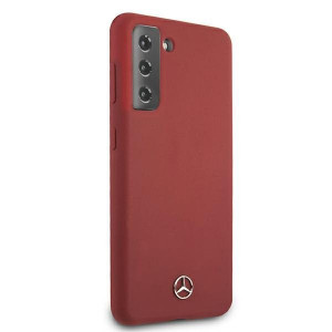 Оригинален твърд гръб MERCEDES Silicone MEHCS21 5GSSILRE - Samsung Galaxy S21 5G червен - Img 4