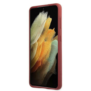 Оригинален твърд гръб MERCEDES Silicone MEHCS21MSILRE - Samsung Galaxy S21+ 5G червен - Img 5