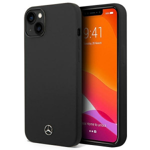 Оригинален твърд гръб MERCEDES Silicone MEHMP14SSILBK MagSafe - iPhone 14 черен - Img 1