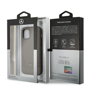 Оригинален твърд гръб MERCEDES Urban MEHCP12SARMBR - iPhone 12 mini кафяв - Img 8