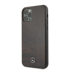 Оригинален твърд гръб MERCEDES Wood MEHCN65VWOBR - iPhone 11 Pro Max кафяв - Img 2