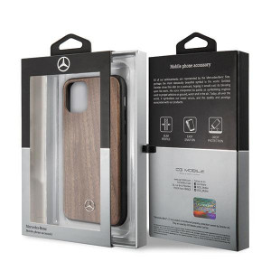Оригинален твърд гръб MERCEDES Wood MEHCN65VWOLB - iPhone 11 Pro Max кафяв - Img 11