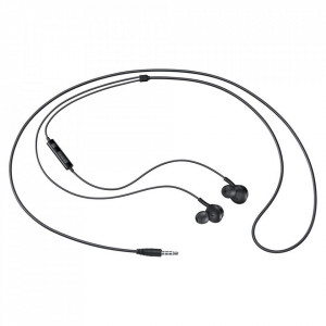 Оригинални слушалки с кабел SAMSUNG жак 3.5mm EO-IA500BBEGWW черни - Img 2
