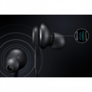 Оригинални слушалки с кабел SAMSUNG жак 3.5mm EO-IA500BBEGWW черни - Img 8