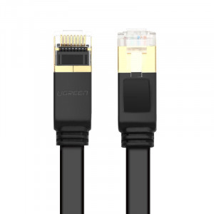 Плосък интернет кабел UGREENRJ45 cat.7 STP LAN 10 Gb/s 3m черен (NW106 11262) - Img 3