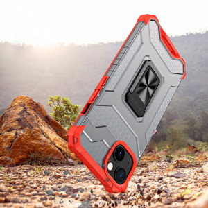 Подсилен гръб със стойка Crystal Ring - iPhone 13 mini червен - Img 2
