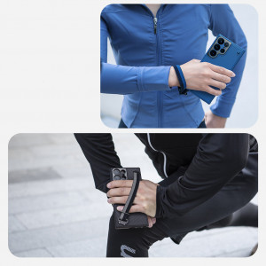 Подсилен гръб с каишка за китка Nillkin Strap - Samsung Galaxy S23 Ultra син - Img 7