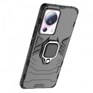 Подсилен гръб с магнитна стойка Ring Armor - Xiaomi 13 Lite черен - Img 14