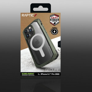 Подсилен гръб Raptic X-Doria Secure MagSafe - iPhone 14 Pro зелен - Img 6