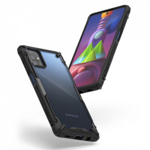 Подсилен гръб RINGKE Fusion X със силиконов бъмпер - Samsung Galaxy M51 черен - Img 3