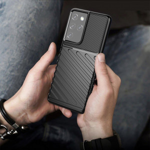 Подсилен гръб Thunder - Samsung Galaxy S22 Ultra черен - Img 8