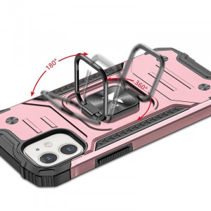Подсилен гръб WOZINSKY Ring Armor със стойка - iPhone 14 розов - Img 5