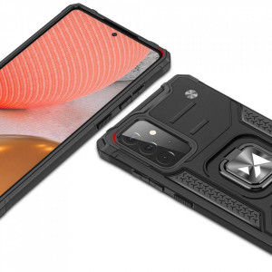 Подсилен гръб WOZINSKY Ring Armor със стойка - Samsung Galaxy A72 червен - Img 5