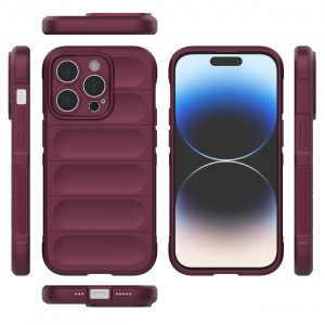 Подсилен гъвкав гръб Magic Shield - iPhone 14 Pro бордо - Img 6