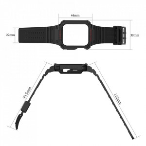 Подсилен калъф за корпус с каишка Protect - Apple Watch 41mm Series 9 / 41mm Series 8 / 41mm Series 7 / 40mm Series 6 / 40mm SE / 40mm Series 5 / 40mm Series 4 / 38mm Series 3 / 38mm Series 2 черен - Img 5