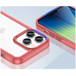 Прозрачен гръб с гел рамка Outer Space - iPhone 14 Pro Max червен - Img 6