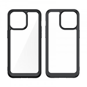 Прозрачен гръб с гел рамка Outer Space - iPhone 15 червен - Img 5