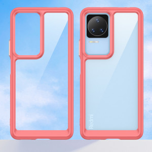 Прозрачен гръб с гел рамка Outer Space - Xiaomi Poco F4 червен - Img 8