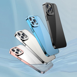 Прозрачен гръб с рамка BASEUS Glitter - iPhone 13 Pro Max черен - Img 9