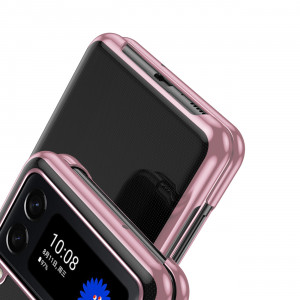 Прозрачен калъф с цветна рамка Plating - Samsung Galaxy Z Flip4 черен - Img 8