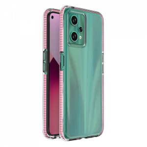 Прозрачен силиконов гръб с цветен кант Spring - Realme 9 5G / 9 Pro светлорозов - Img 1