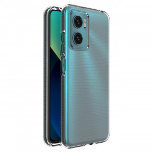 Прозрачен силиконов гръб с цветен кант Spring - Xiaomi Redmi 10 / 10 2022 / Note 11 4G черен - Img 1